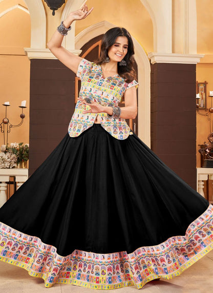 Border Work Rayon Readymade Lehenga Choli - L2327