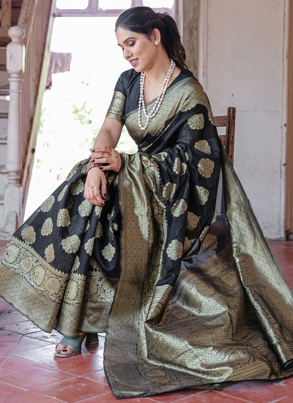 Classic Woven Chanderi Silk Saree - S7288
