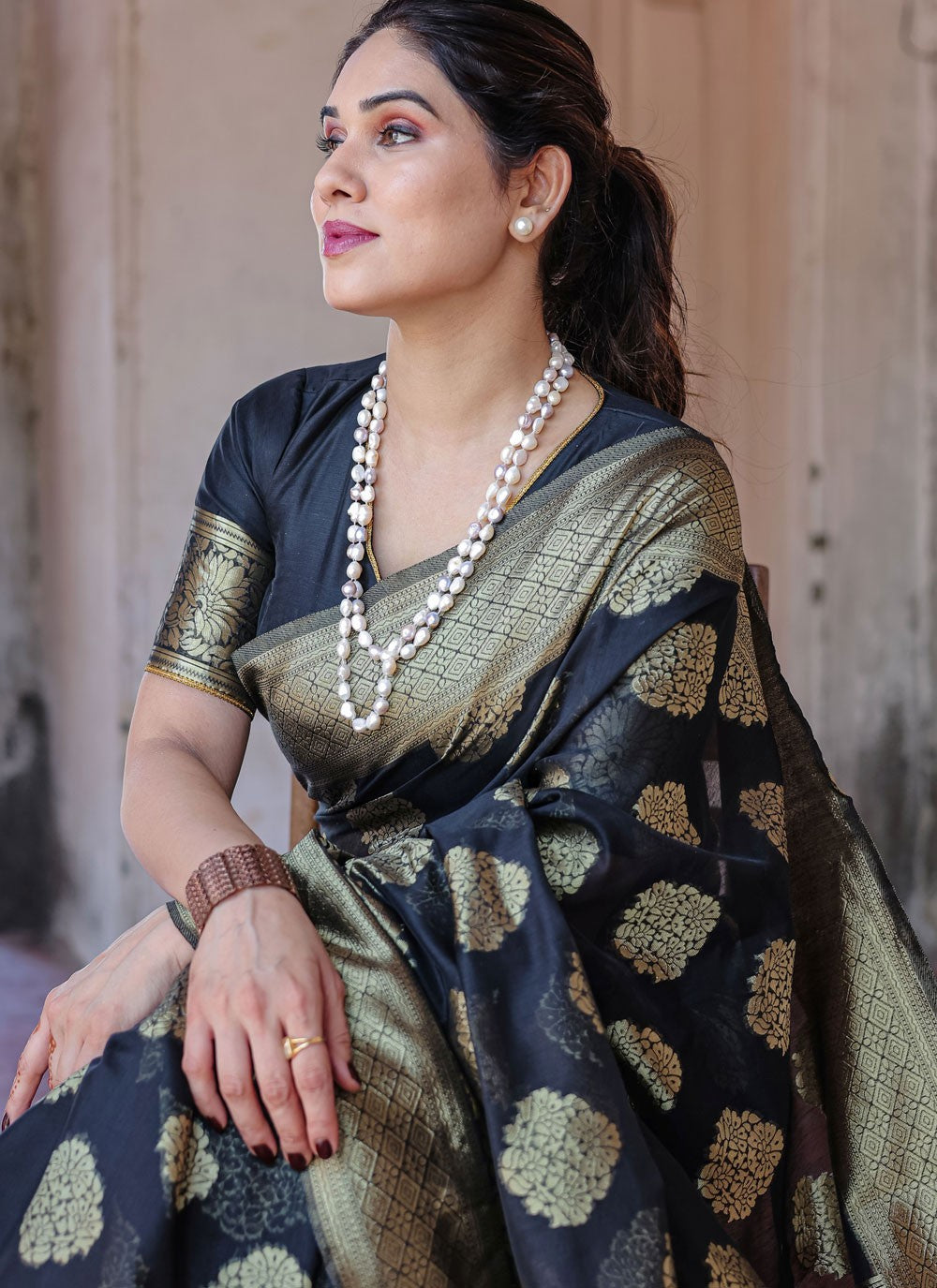Classic Woven Chanderi Silk Saree - S7288