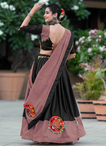 Fancy Work Cotton Readymade Lehenga Choli - L2503