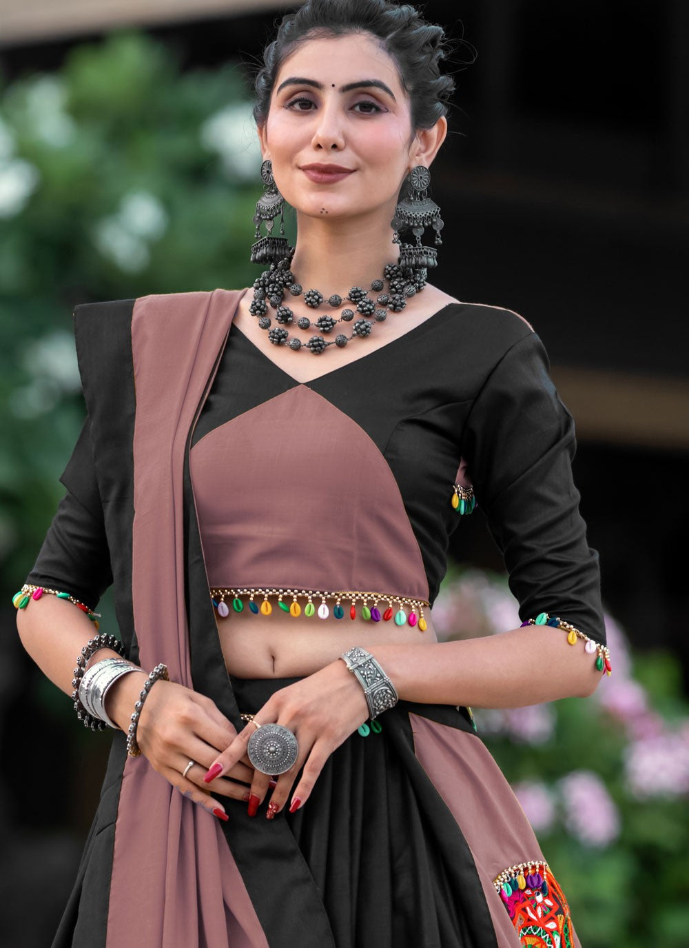 Fancy Work Cotton Readymade Lehenga Choli - L2503