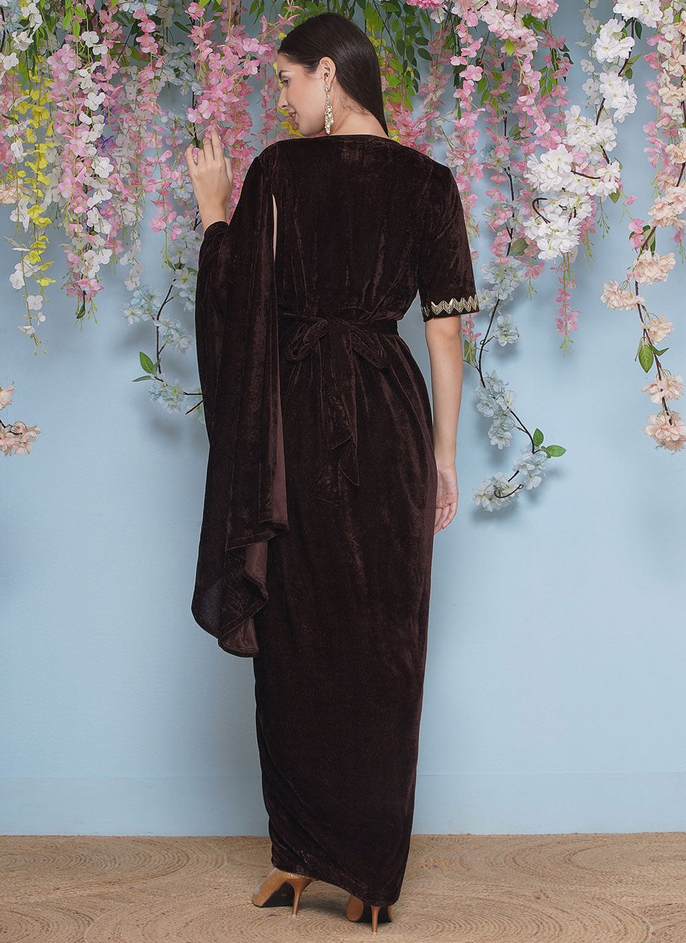 Embroidered Silk Gown - G1840