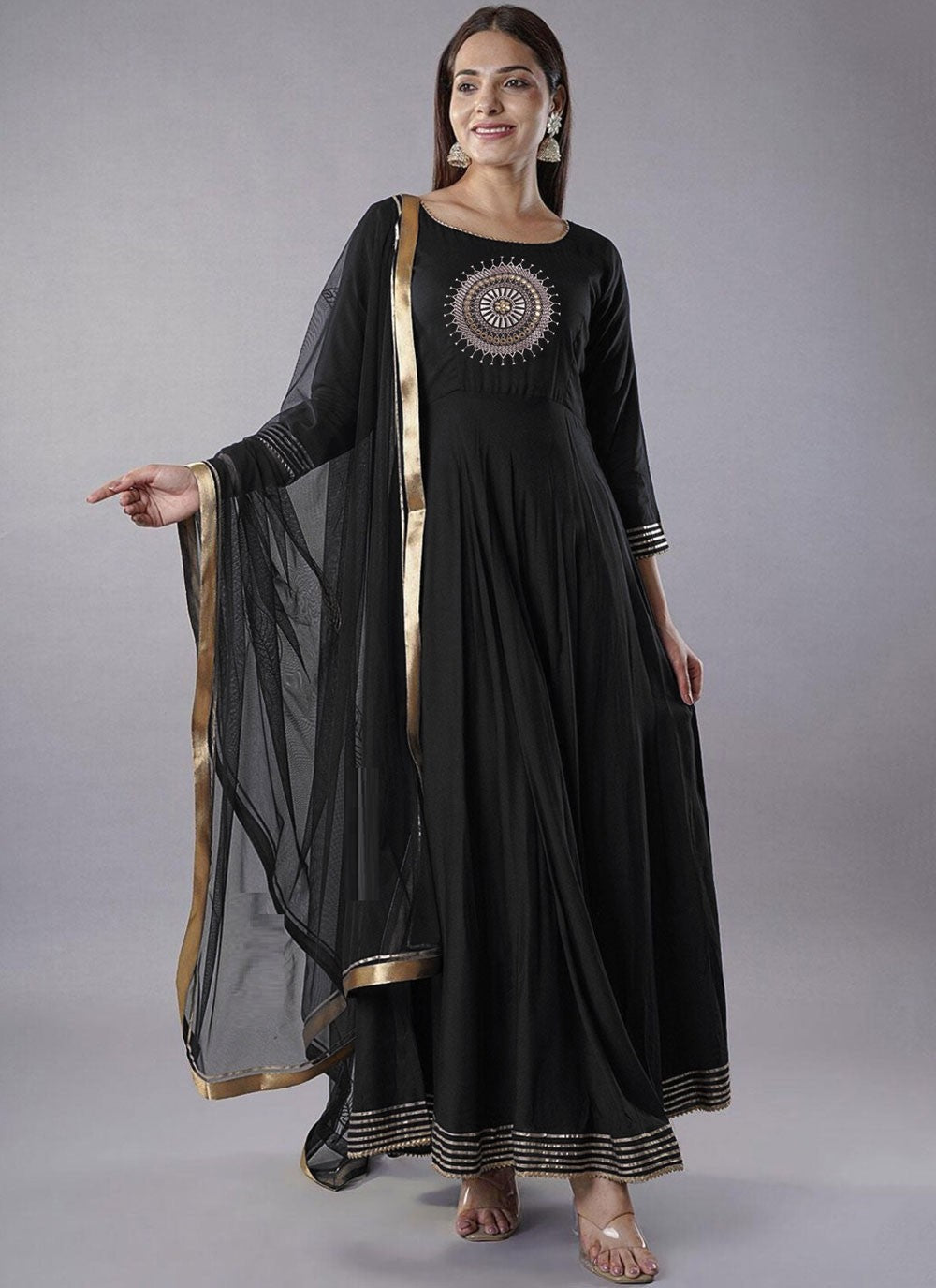 Embroidered Velvet Salwar Suit - T4630