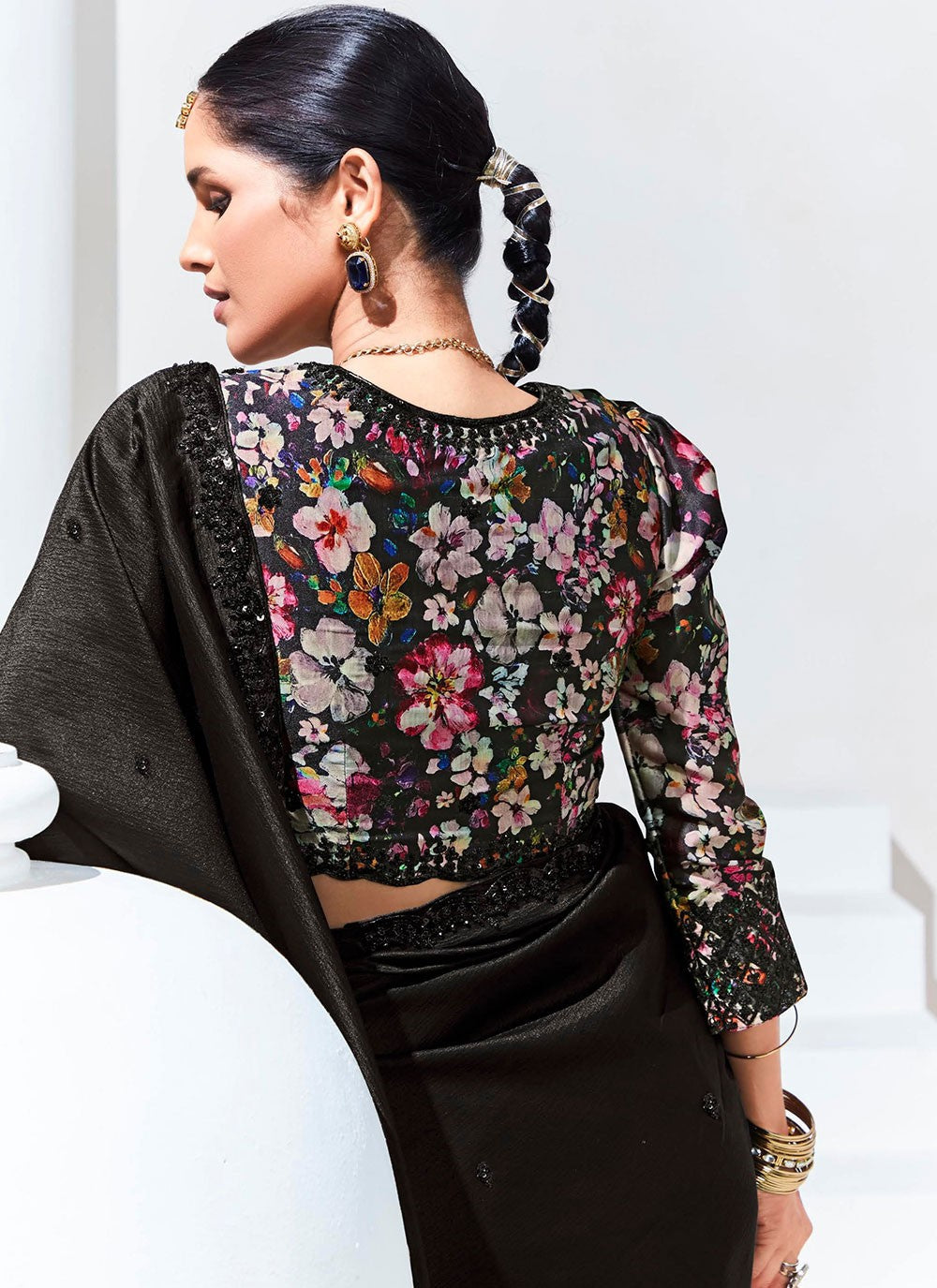 Classic Embroidered Organza Saree - S7248