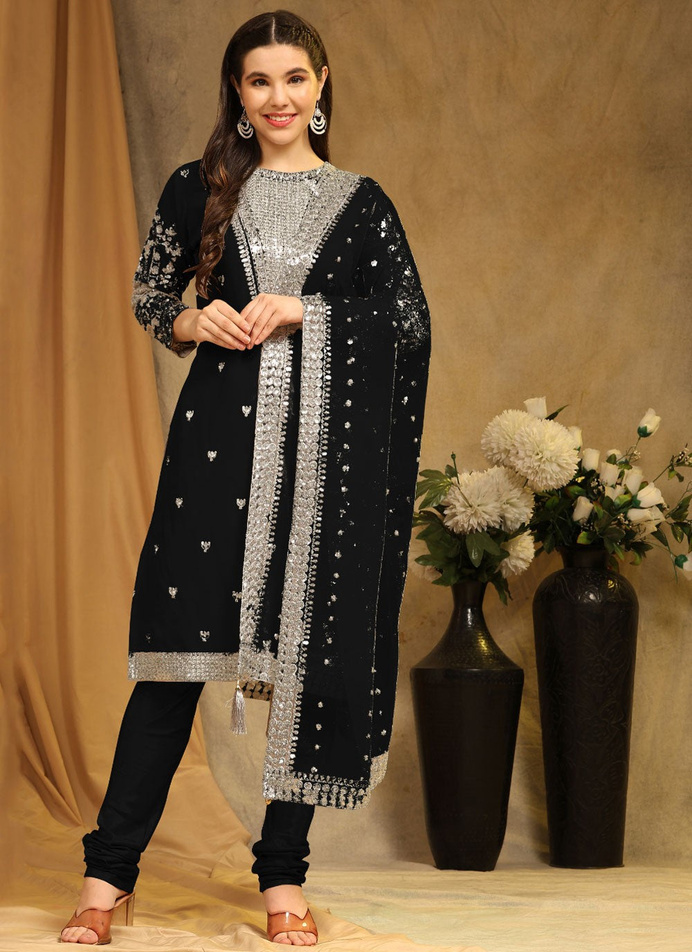 Faux Georgette Salwar Suit - T1633