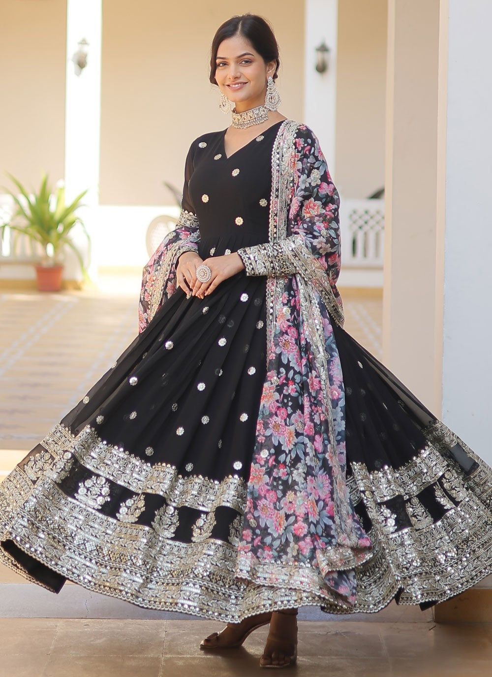 Faux Georgette Gown - G1288