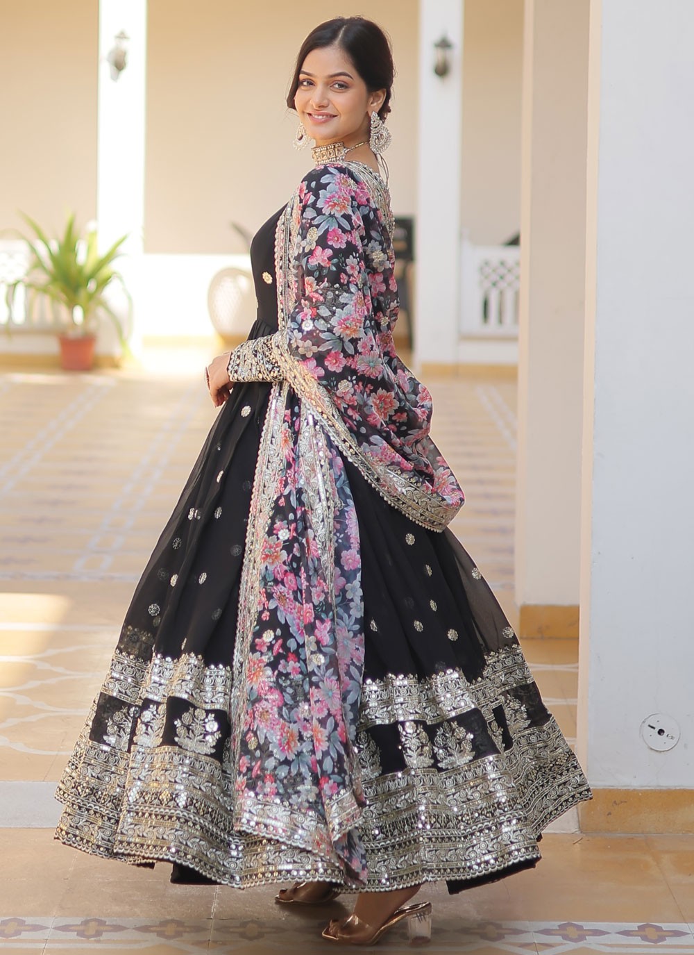 Faux Georgette Gown - G1288