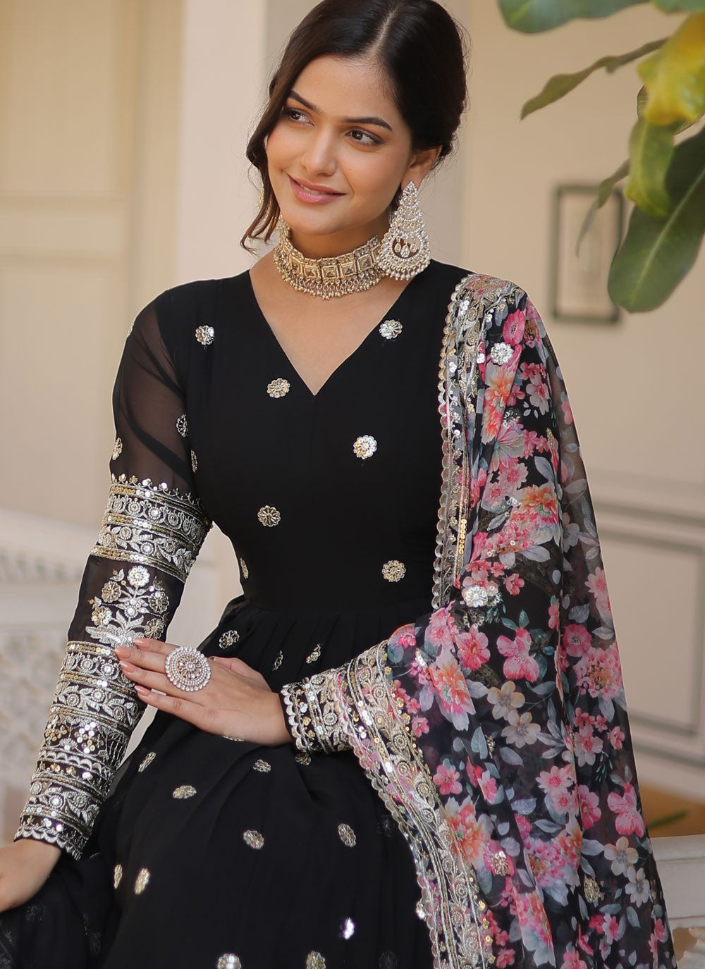 Faux Georgette Gown - G1288