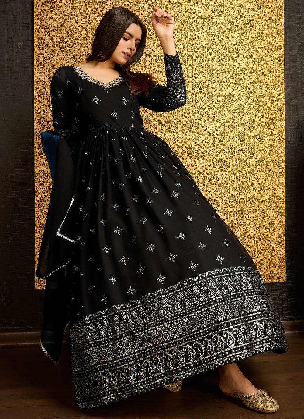 Faux Georgette Gown - G1323