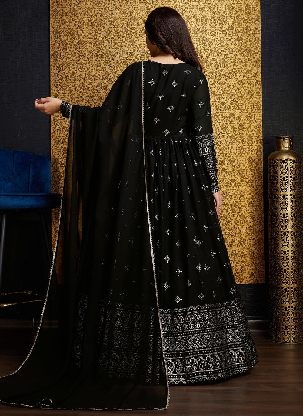 Faux Georgette Gown - G1323