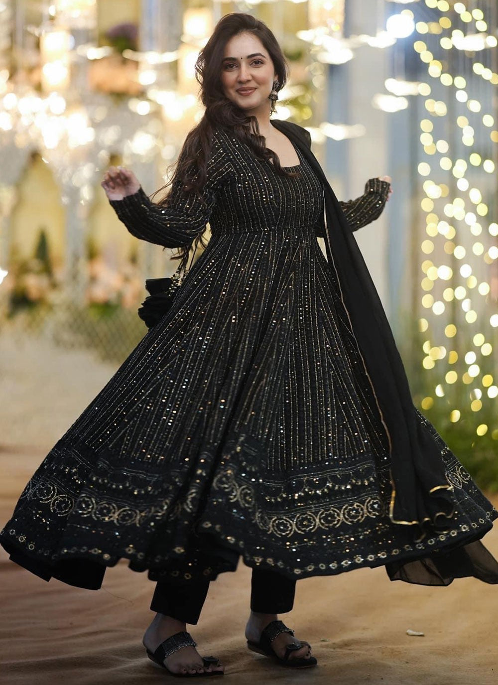 Faux Georgette Gown - G1347