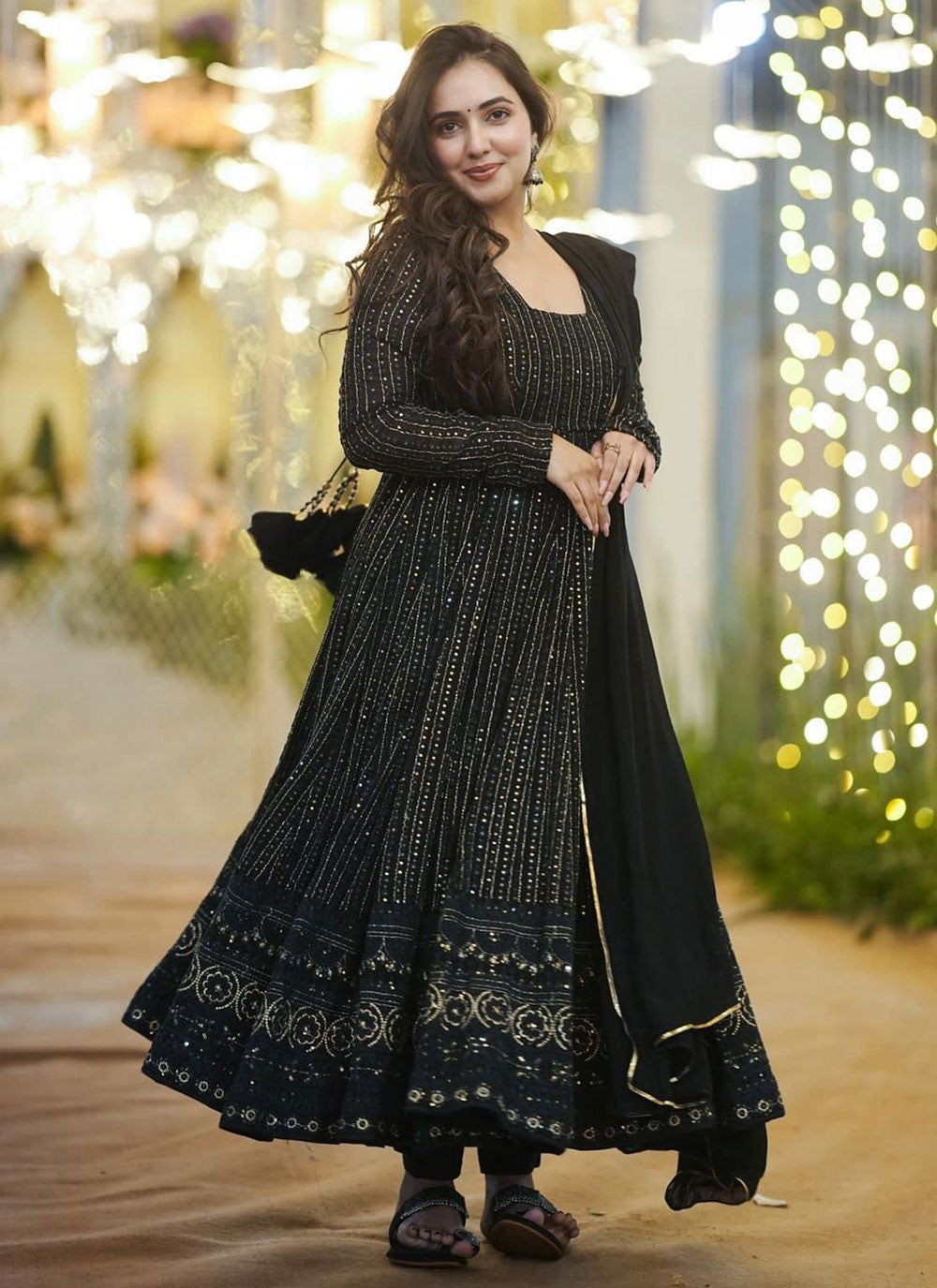 Faux Georgette Gown - G1347