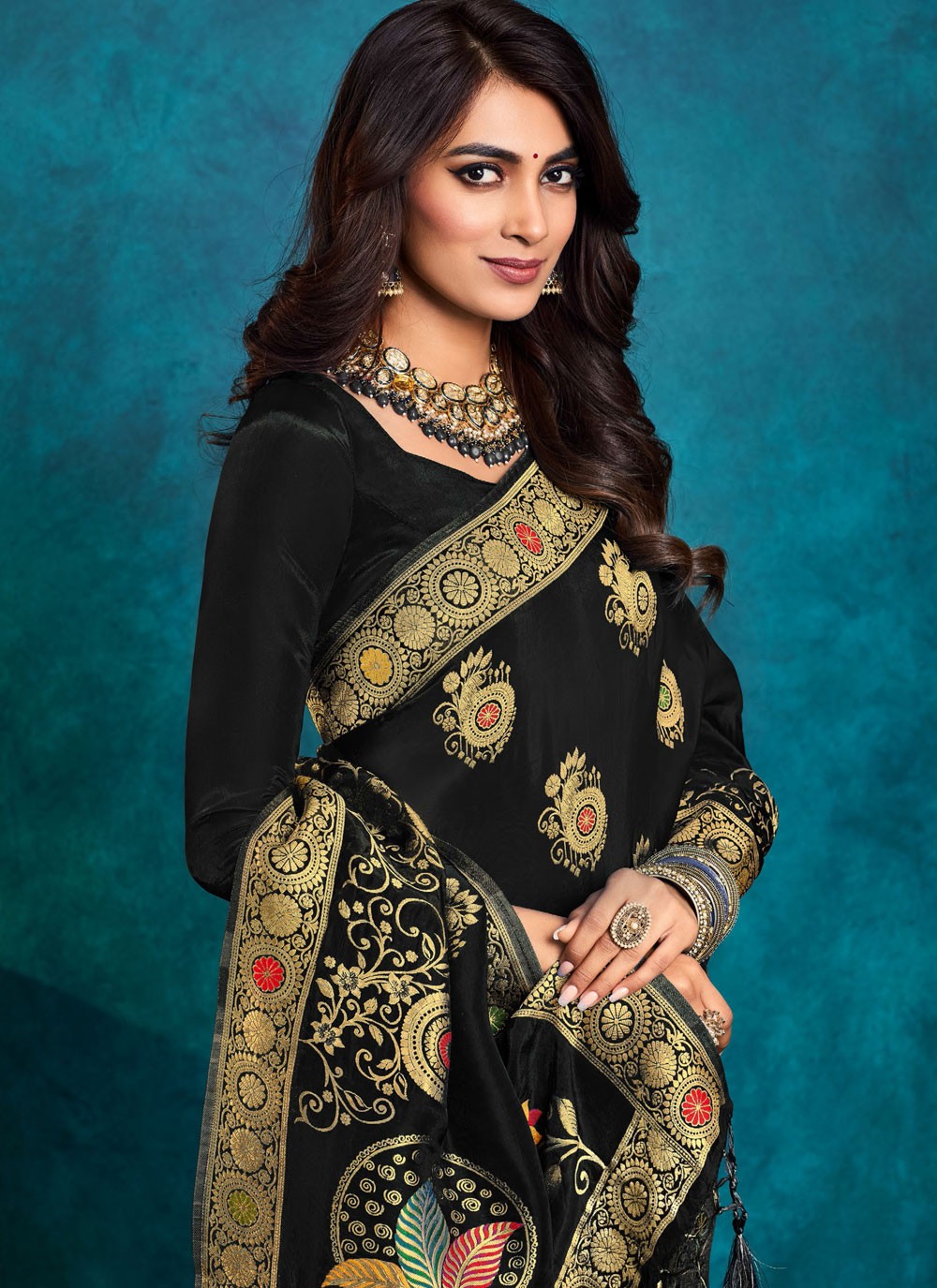 Traditional Weaving Zari Silk Hot Pink Saree - S11365