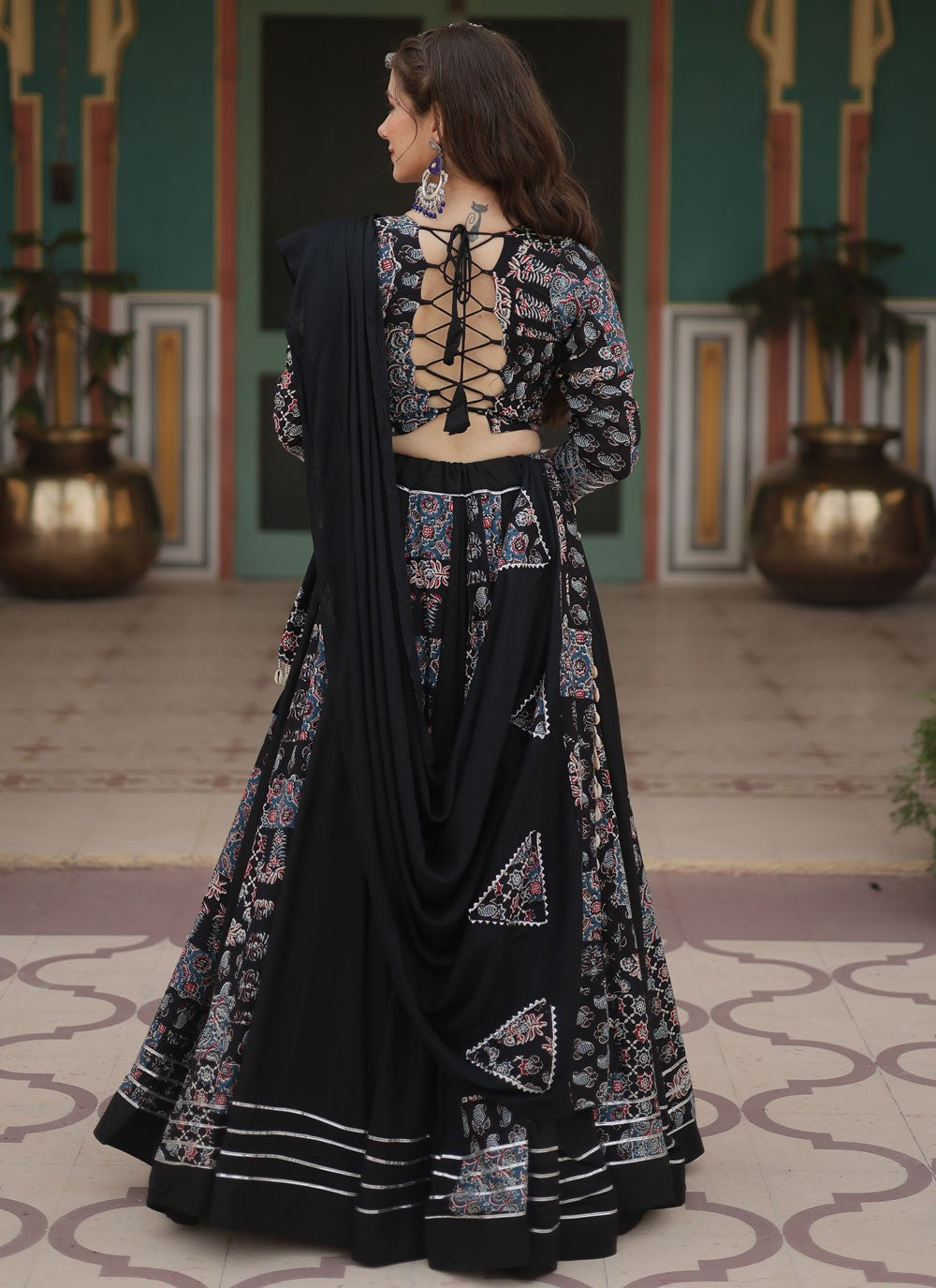 Lace Rayon Readymade Lehenga Choli - L2398