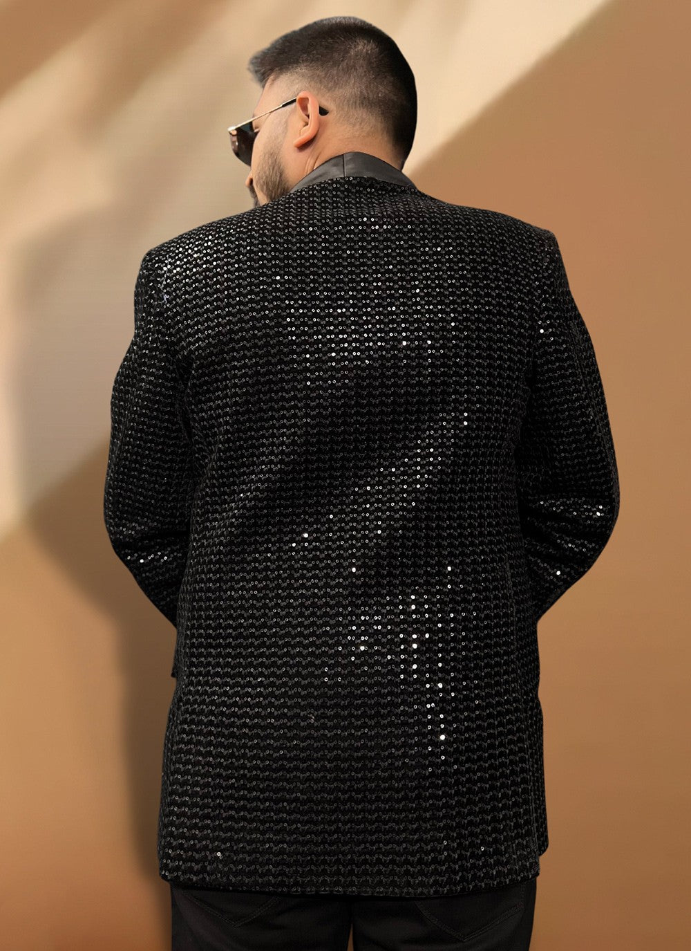 Sequins Velvet Black Coats & Blazers - M5565
