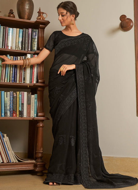 Classic Swarovski Organza Saree - S3404