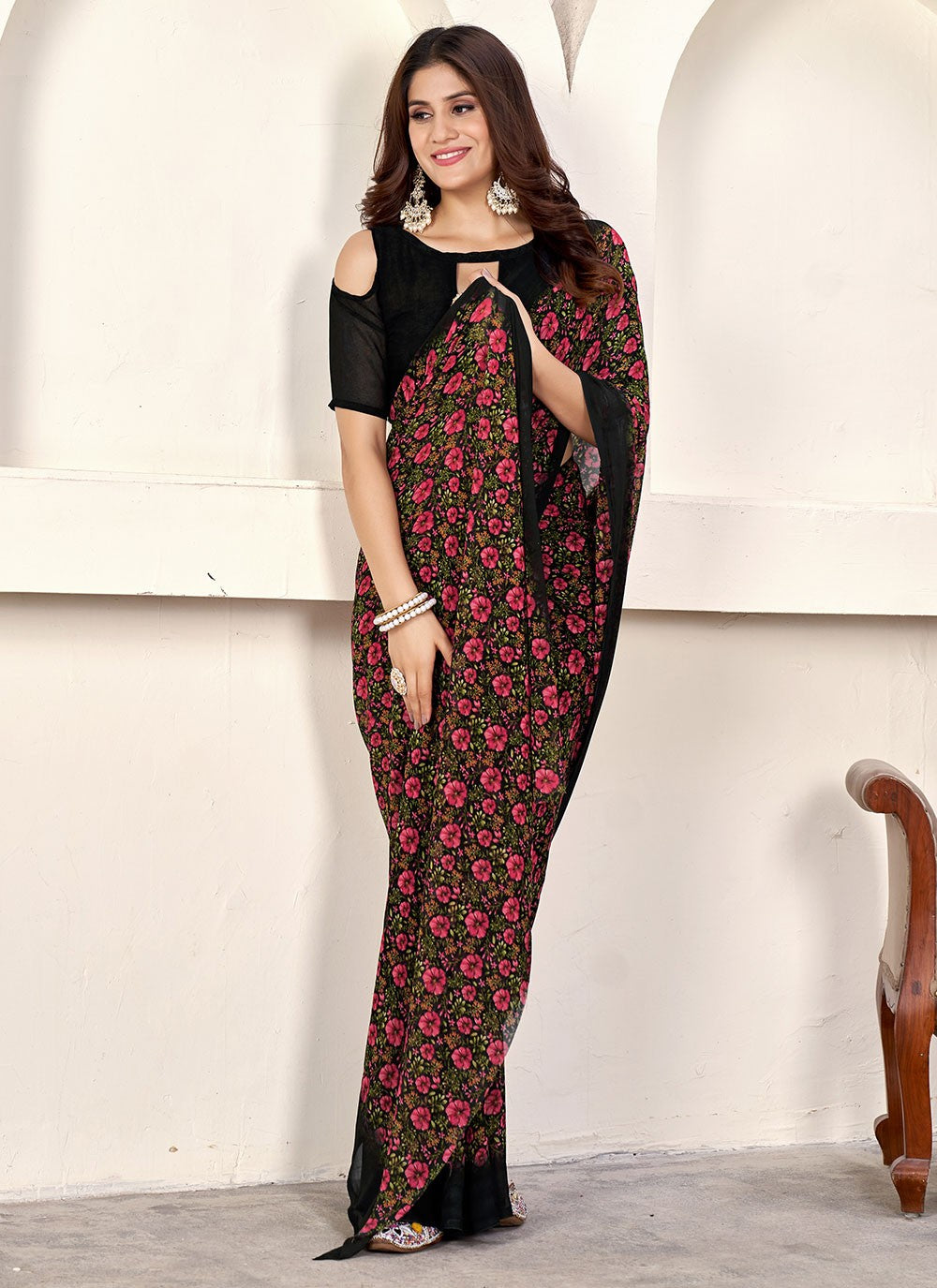 Classic Printed Weight Less Saree - S6158