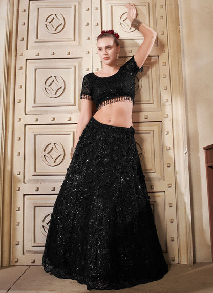 Patch Net Readymade Lehenga Choli - L2267