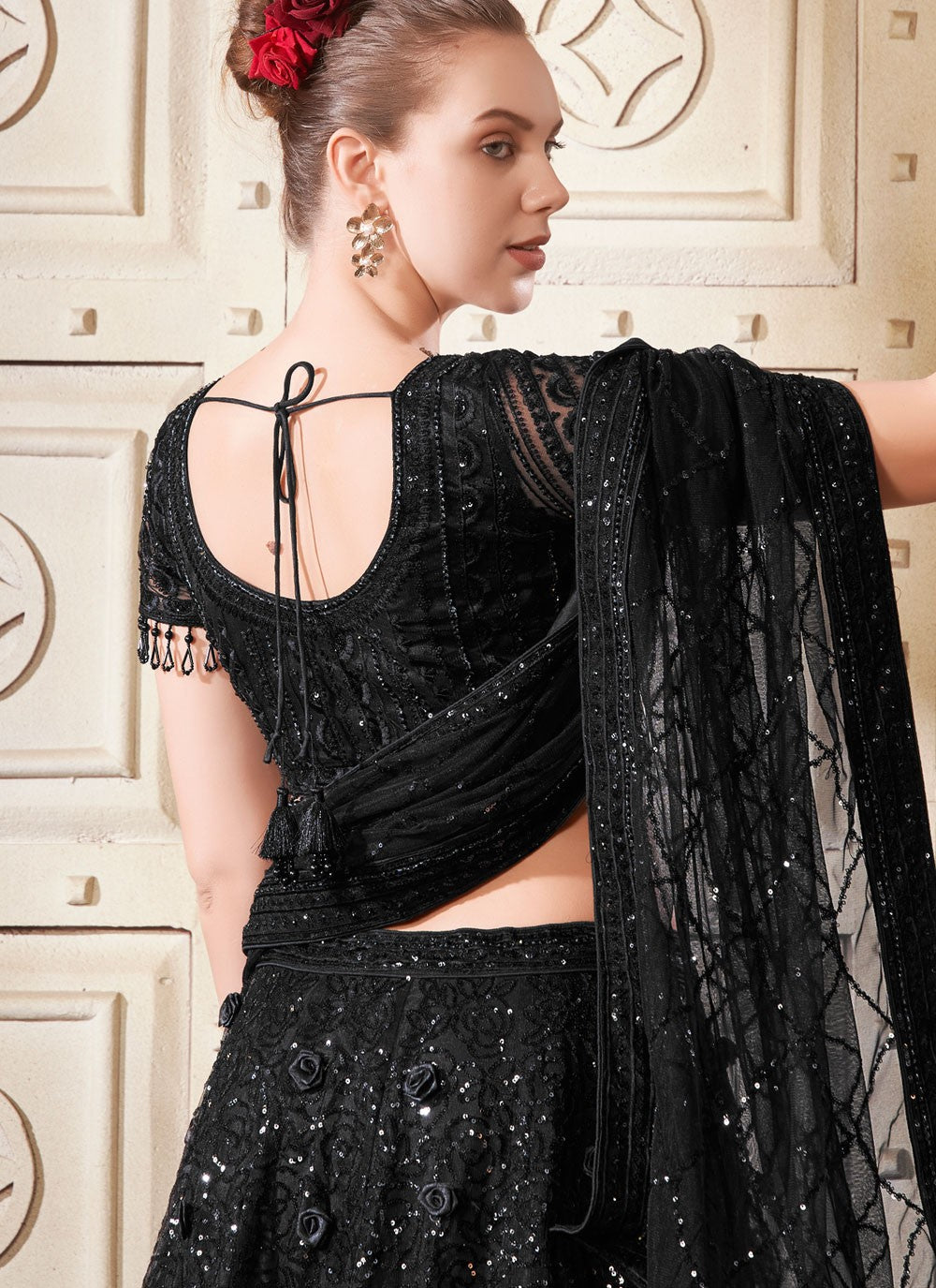 Patch Net Readymade Lehenga Choli - L2267