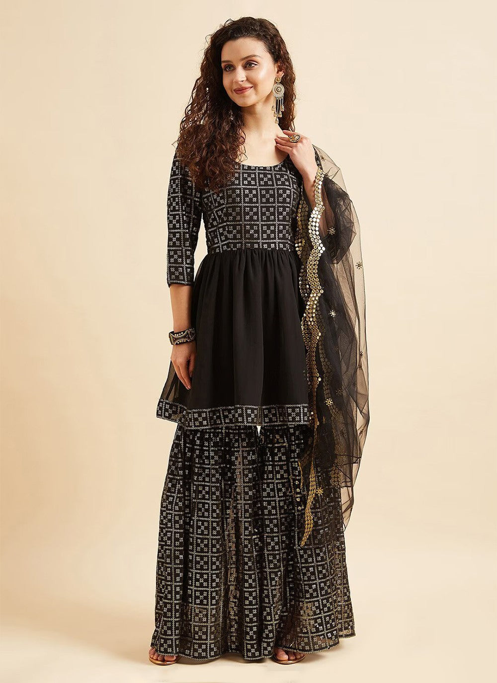 Rayon, Viscose Straight Suit - T1174