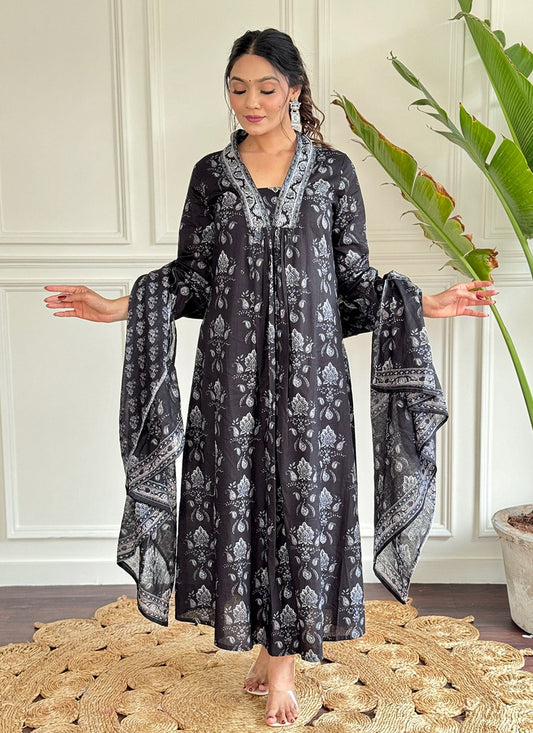 Printed Cotton Salwar Suit - T4515