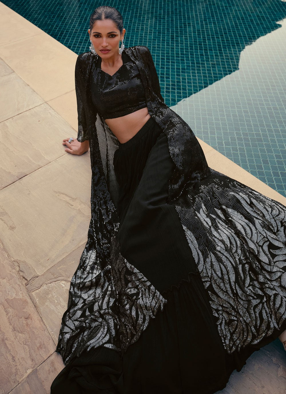 Plain Georgette Readymade Lehenga Choli - L2240