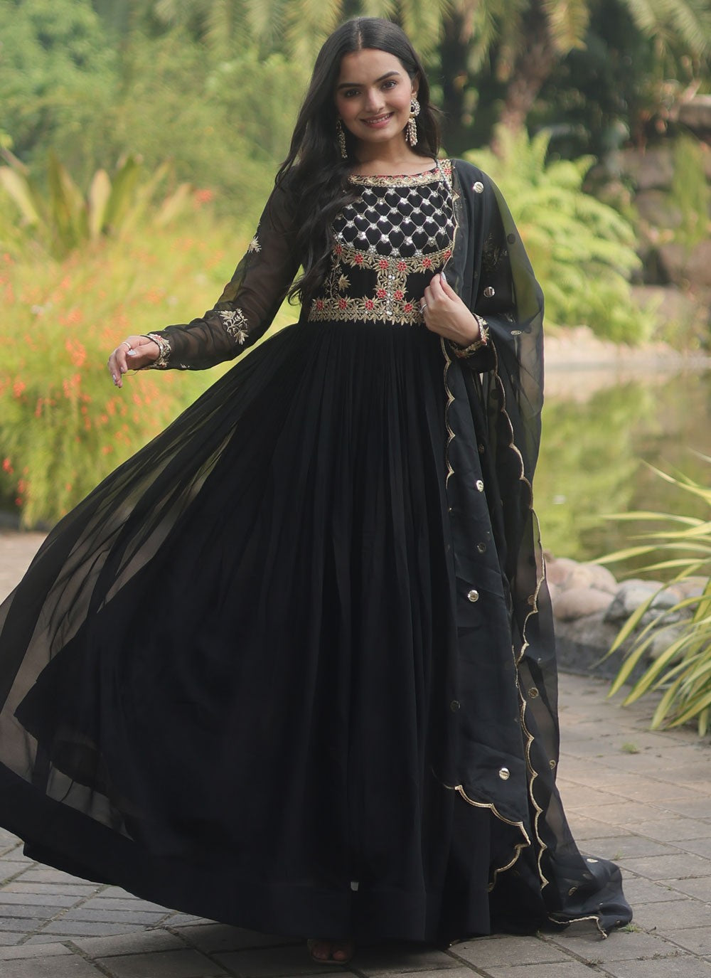Faux Georgette Gown - G1257