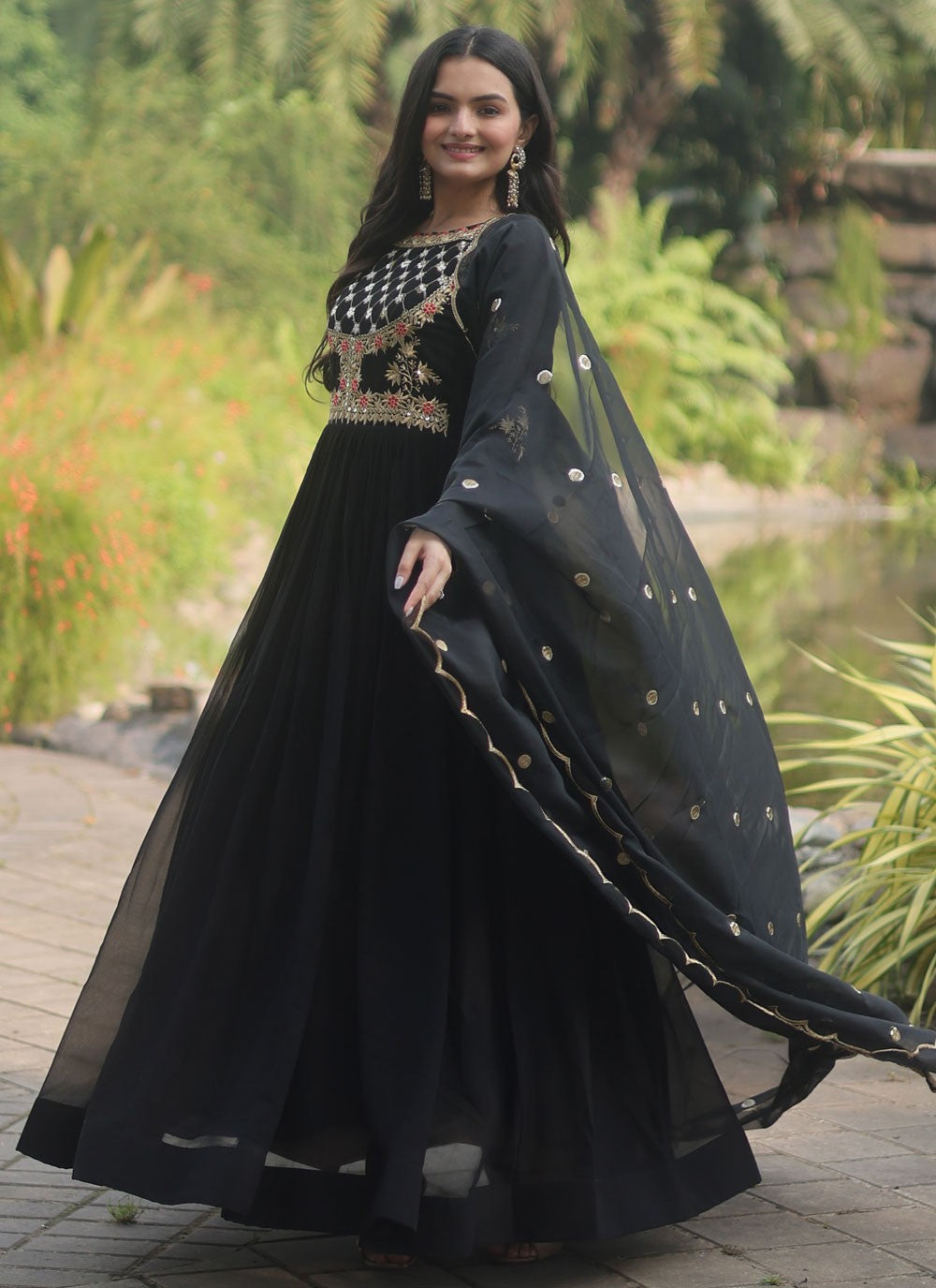 Faux Georgette Gown - G1257