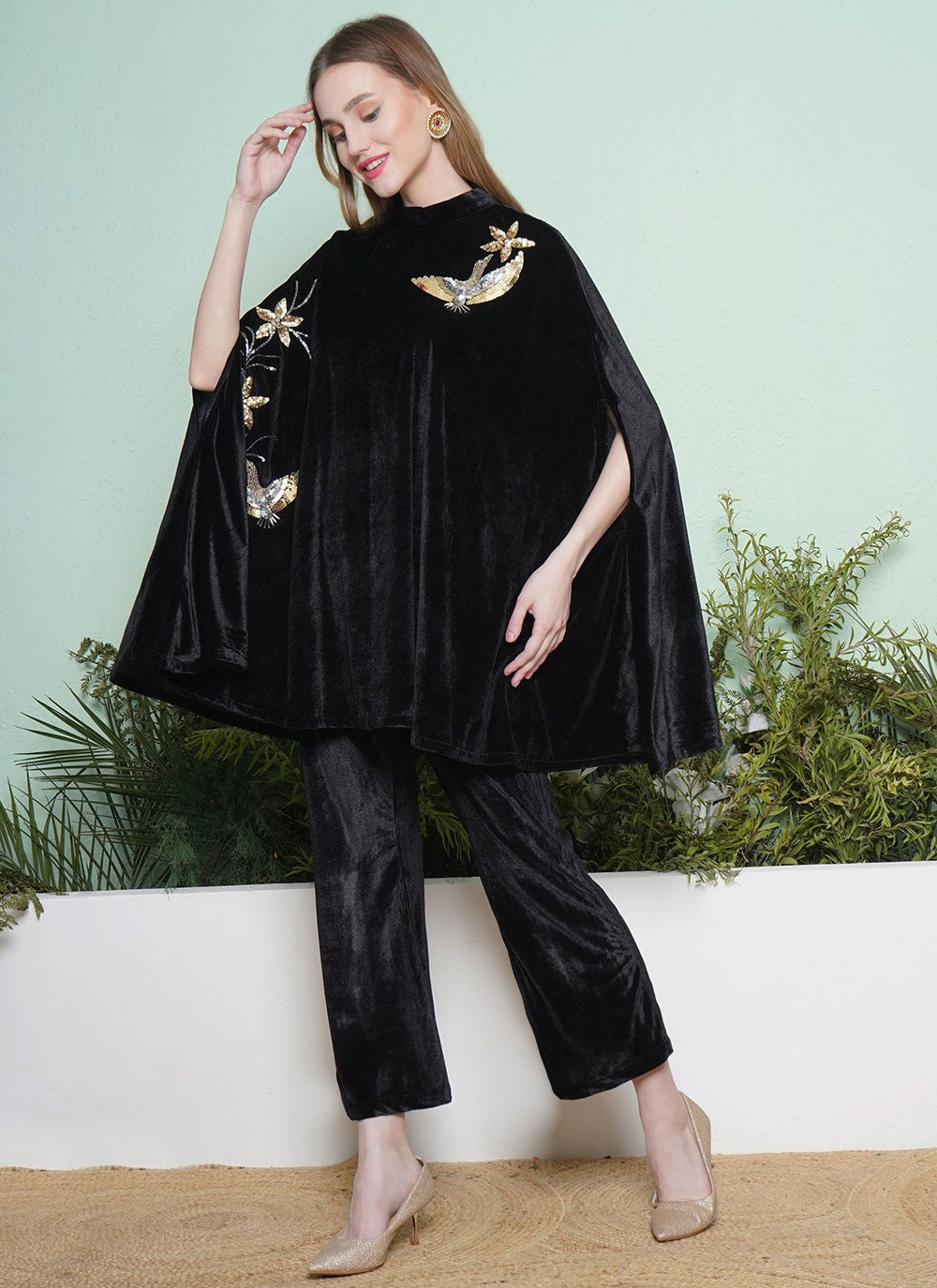 Embroidered Silk Gown - G1840