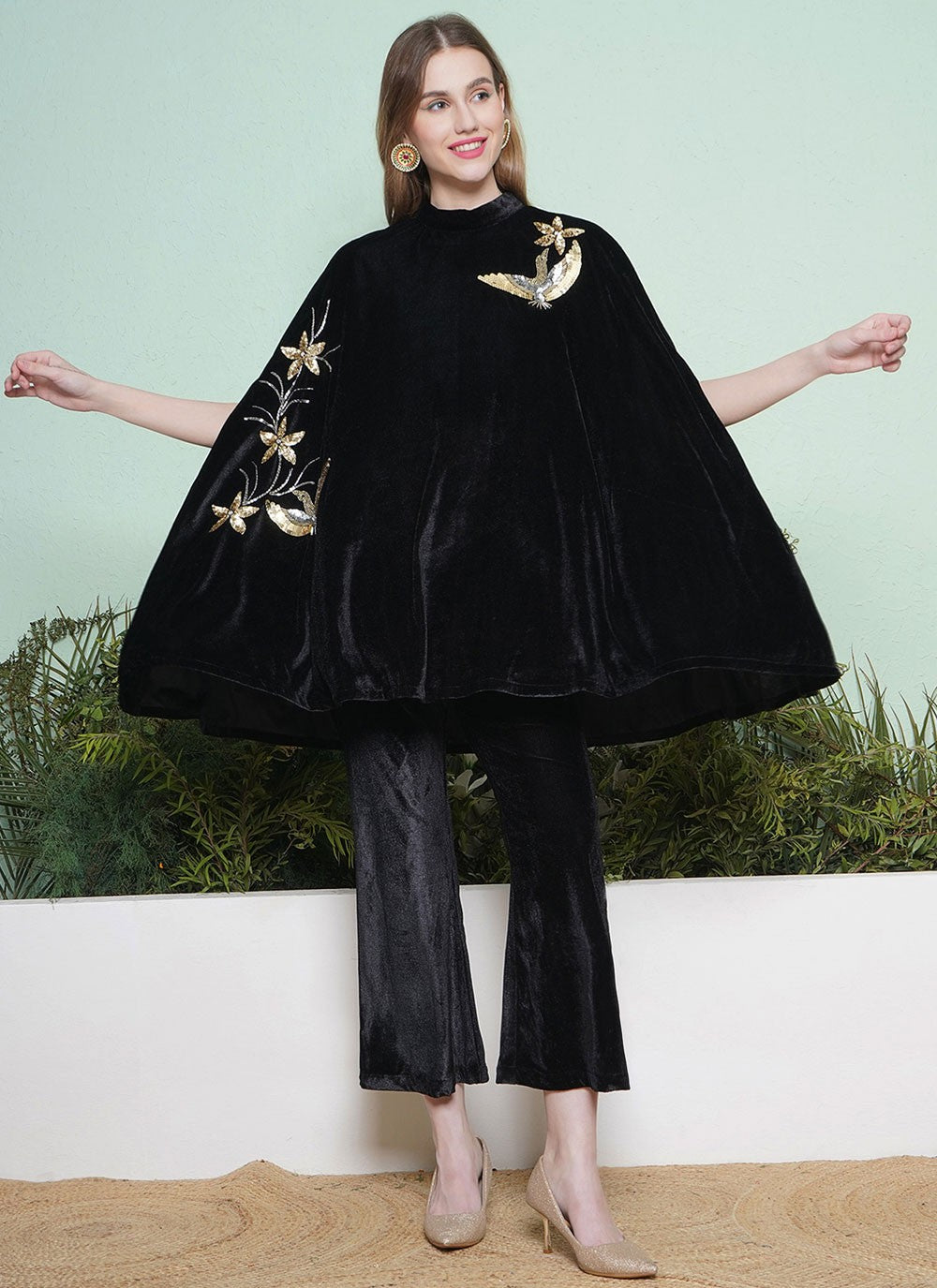 Embroidered Silk Gown - G1840