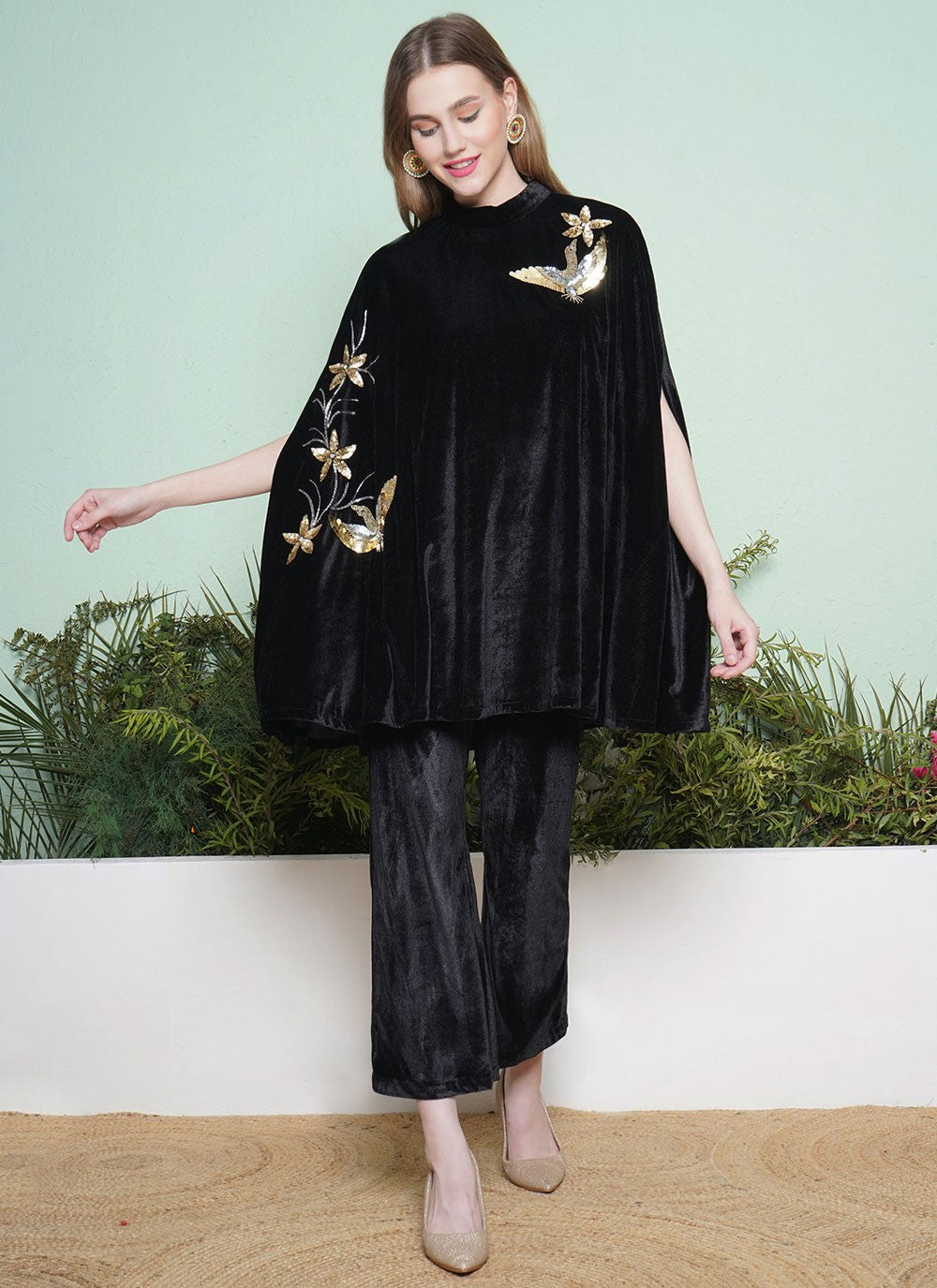 Embroidered Silk Gown - G1840