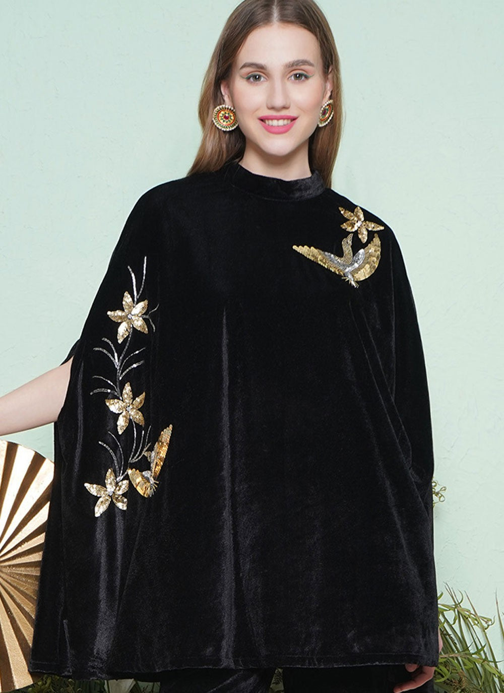 Embroidered Silk Gown - G1840
