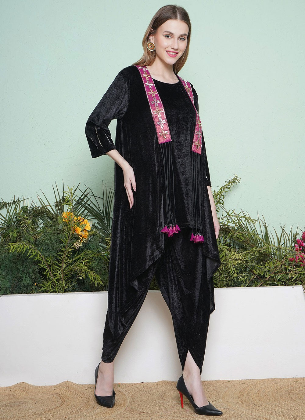 Embroidered Silk Gown - G1840