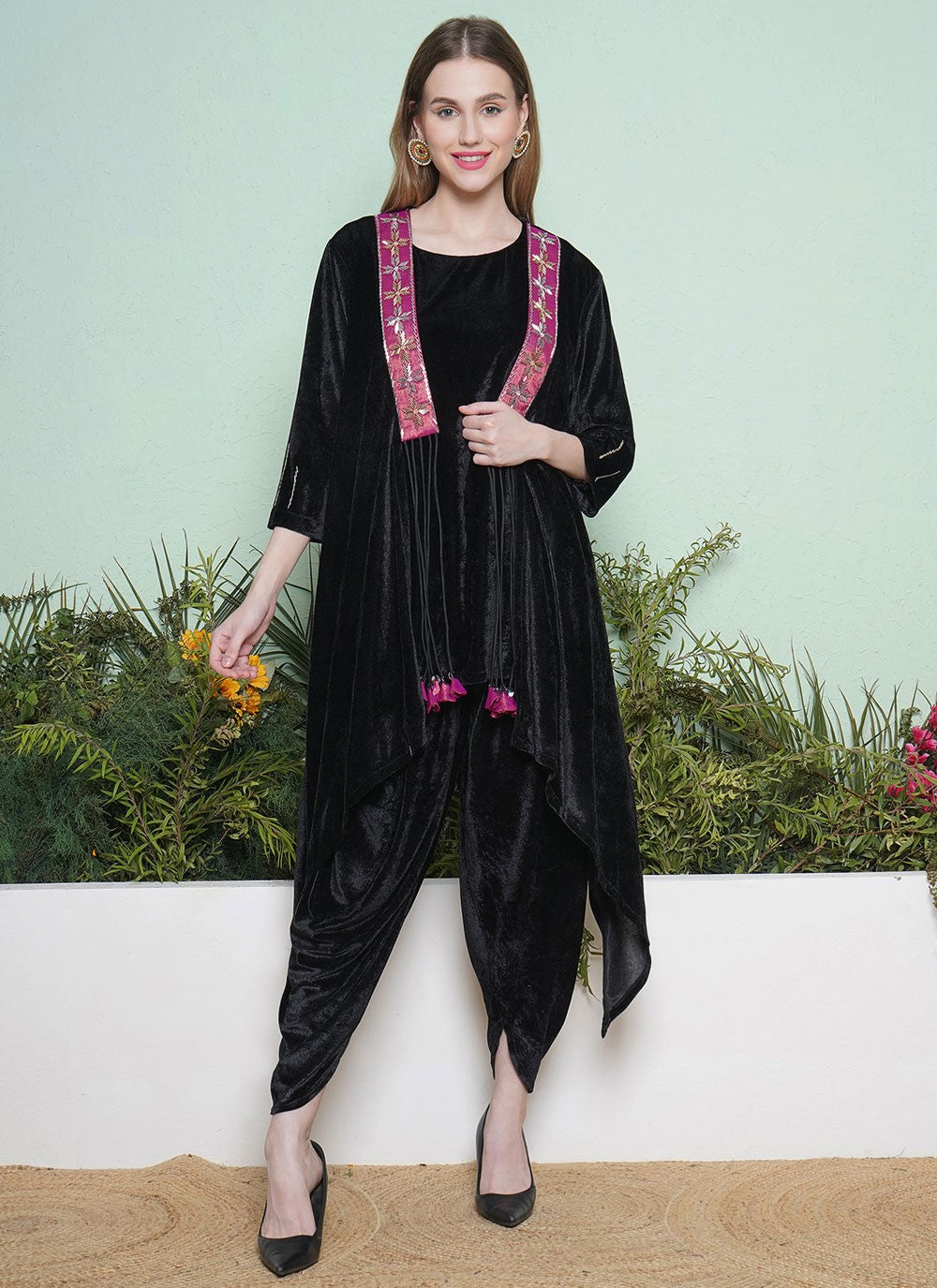 Embroidered Silk Gown - G1840