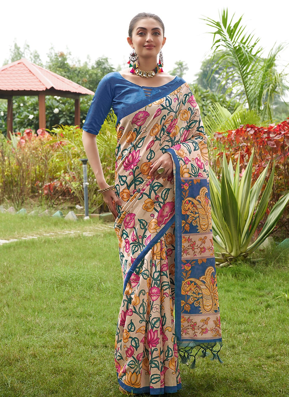 Printed Tussar Silk Saree - S12020
