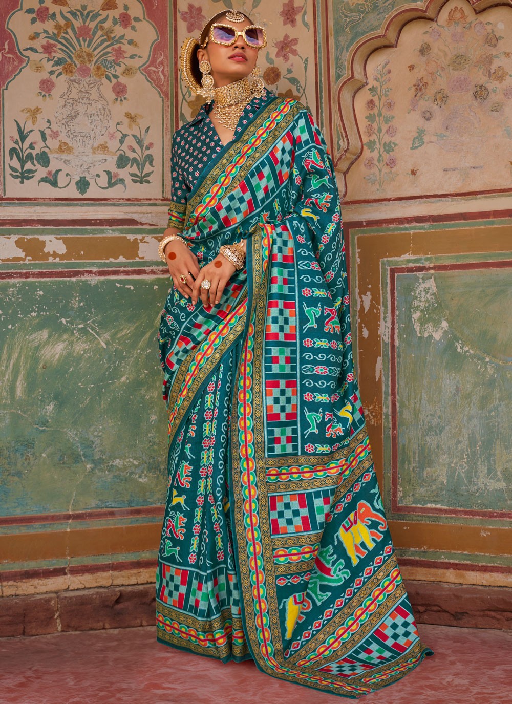 Printed Silk Saree - S11716
