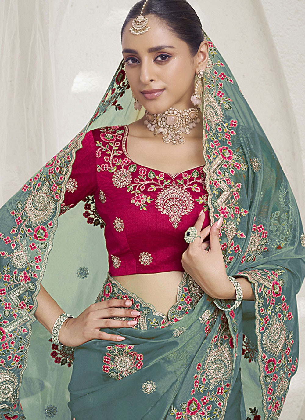 Classic Cord Fancy Fabric Saree - S8706