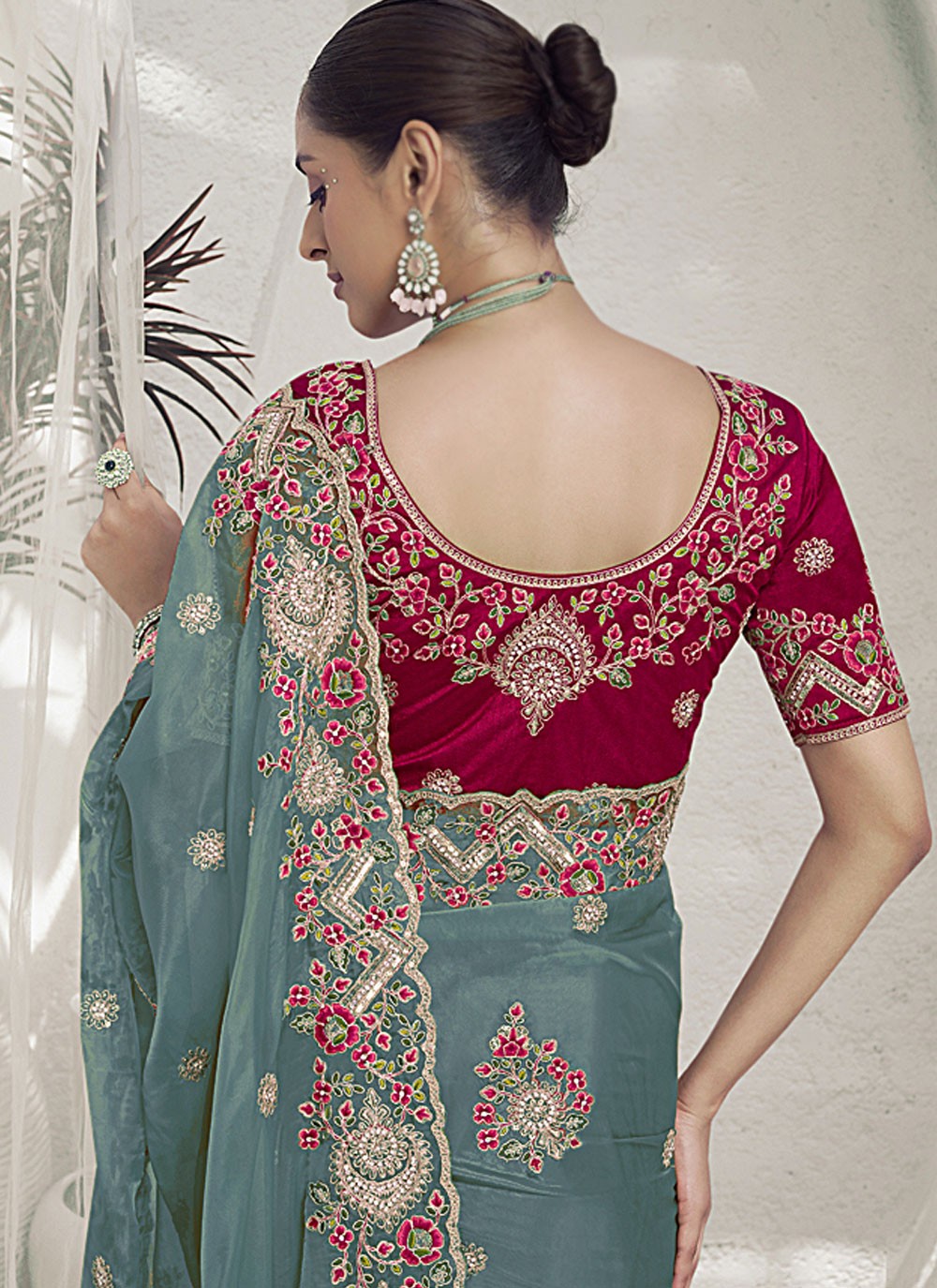 Classic Cord Fancy Fabric Saree - S8706