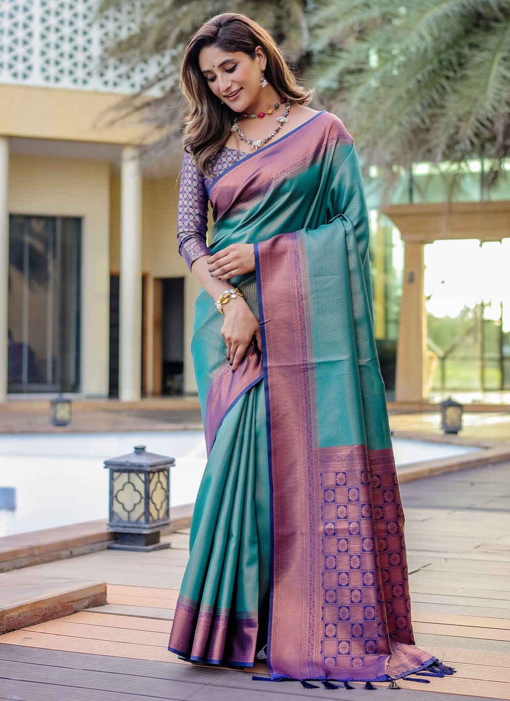 Woven, Zari Kanjivaram Silk Saree - S12324