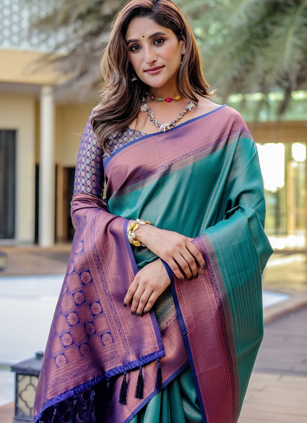 Woven, Zari Kanjivaram Silk Saree - S12324