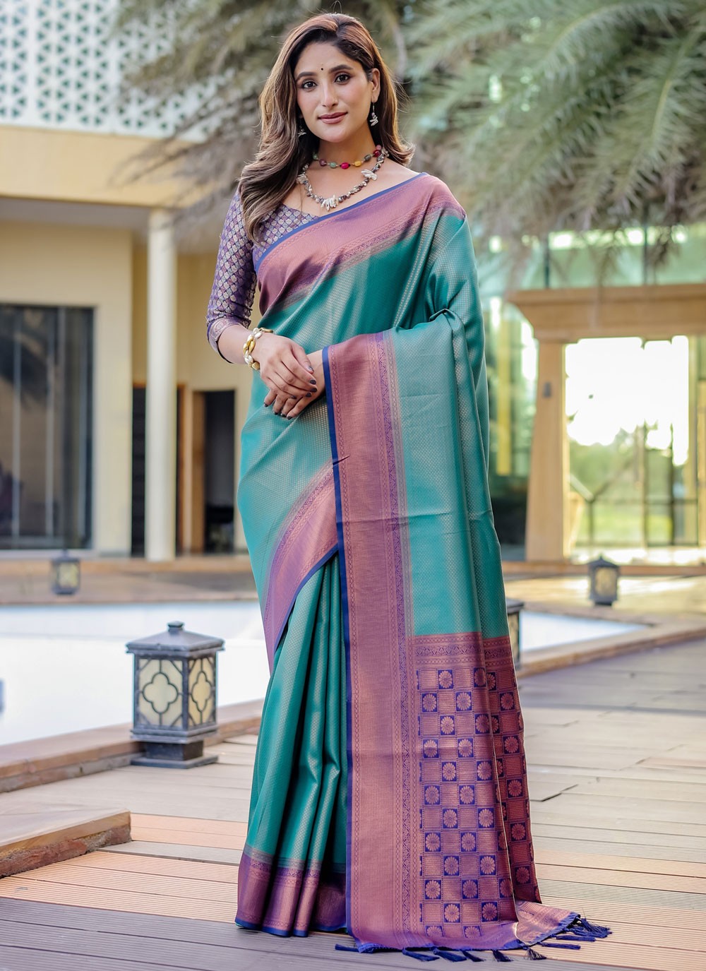 Woven, Zari Kanjivaram Silk Saree - S12324