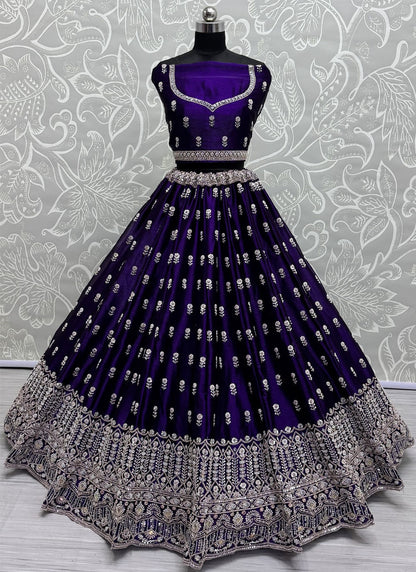 Dori Work Burburry A - Line Lehenga - L2995