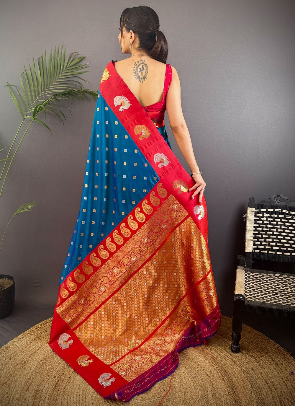 Blue Banarasi Silk Trendy Saree Weaving Zari S17673