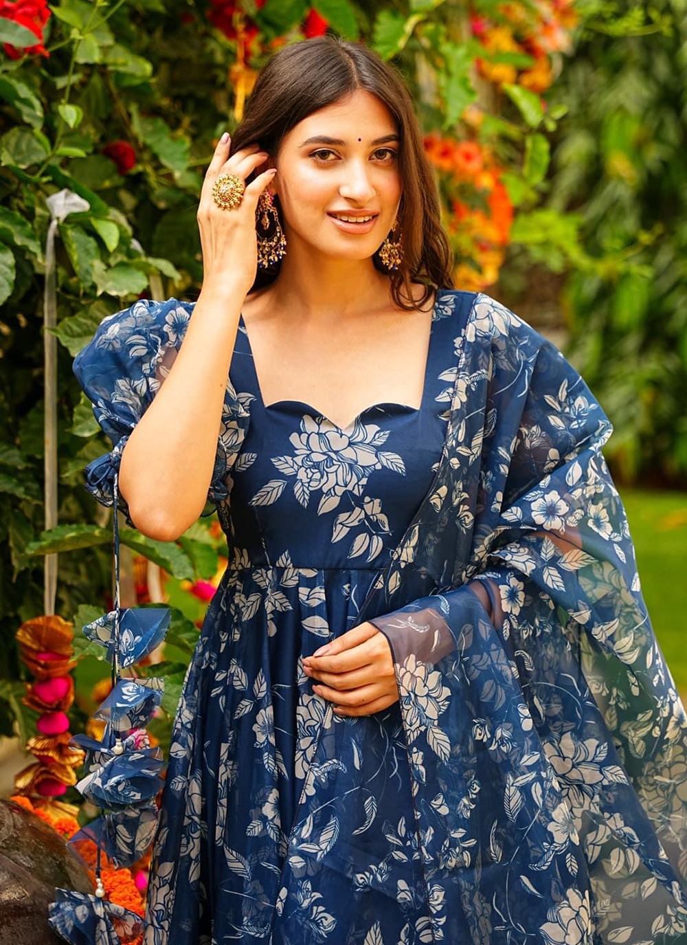 Cotton Silk Gown - G1404