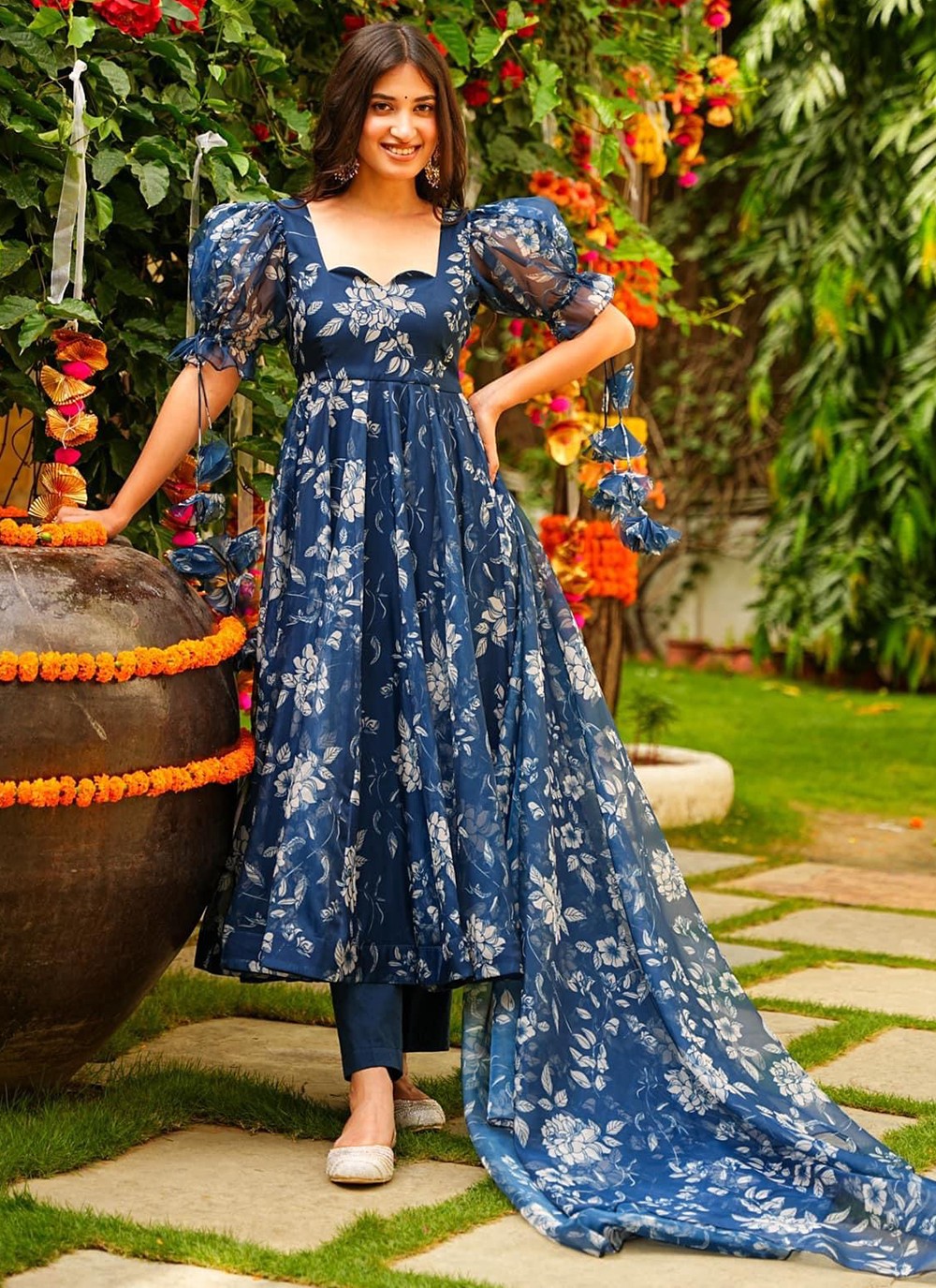 Cotton Silk Gown - G1404