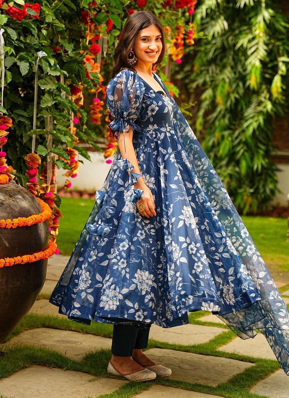 Cotton Silk Gown - G1404