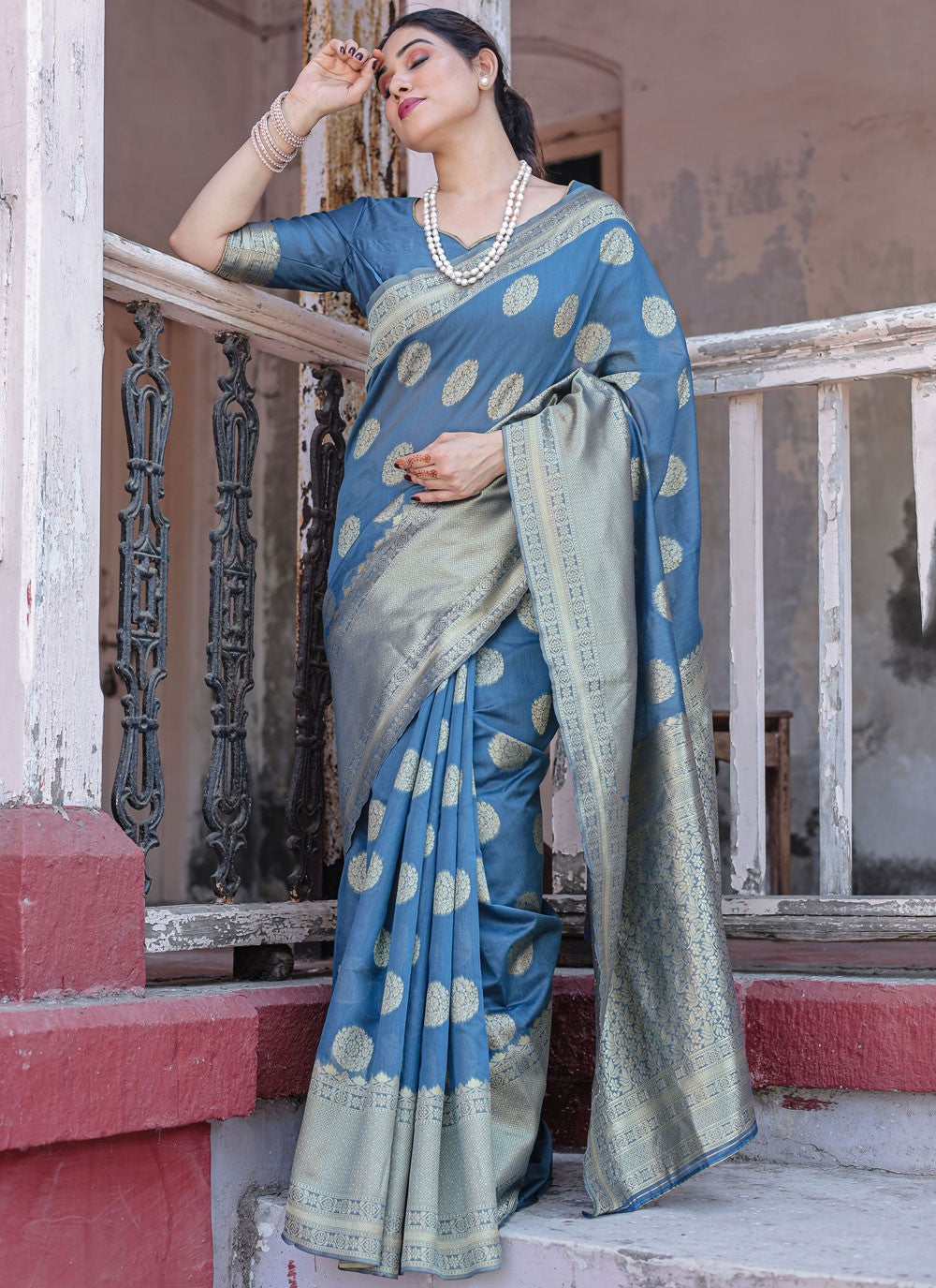 Classic Woven Chanderi Silk Saree - S7288