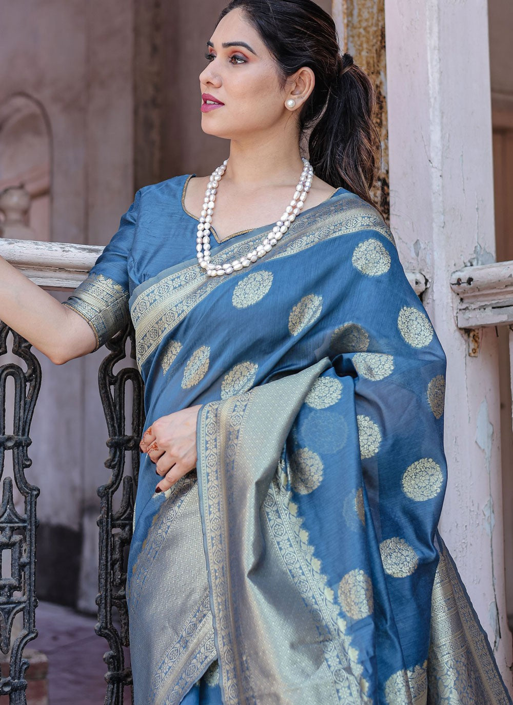 Classic Woven Chanderi Silk Saree - S7288