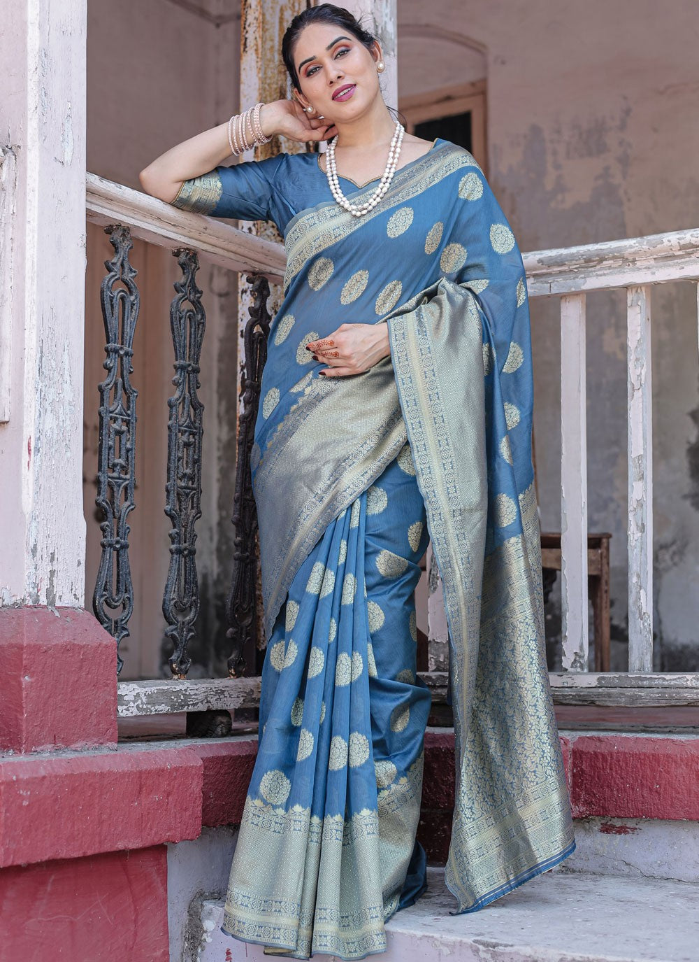Classic Woven Chanderi Silk Saree - S7288