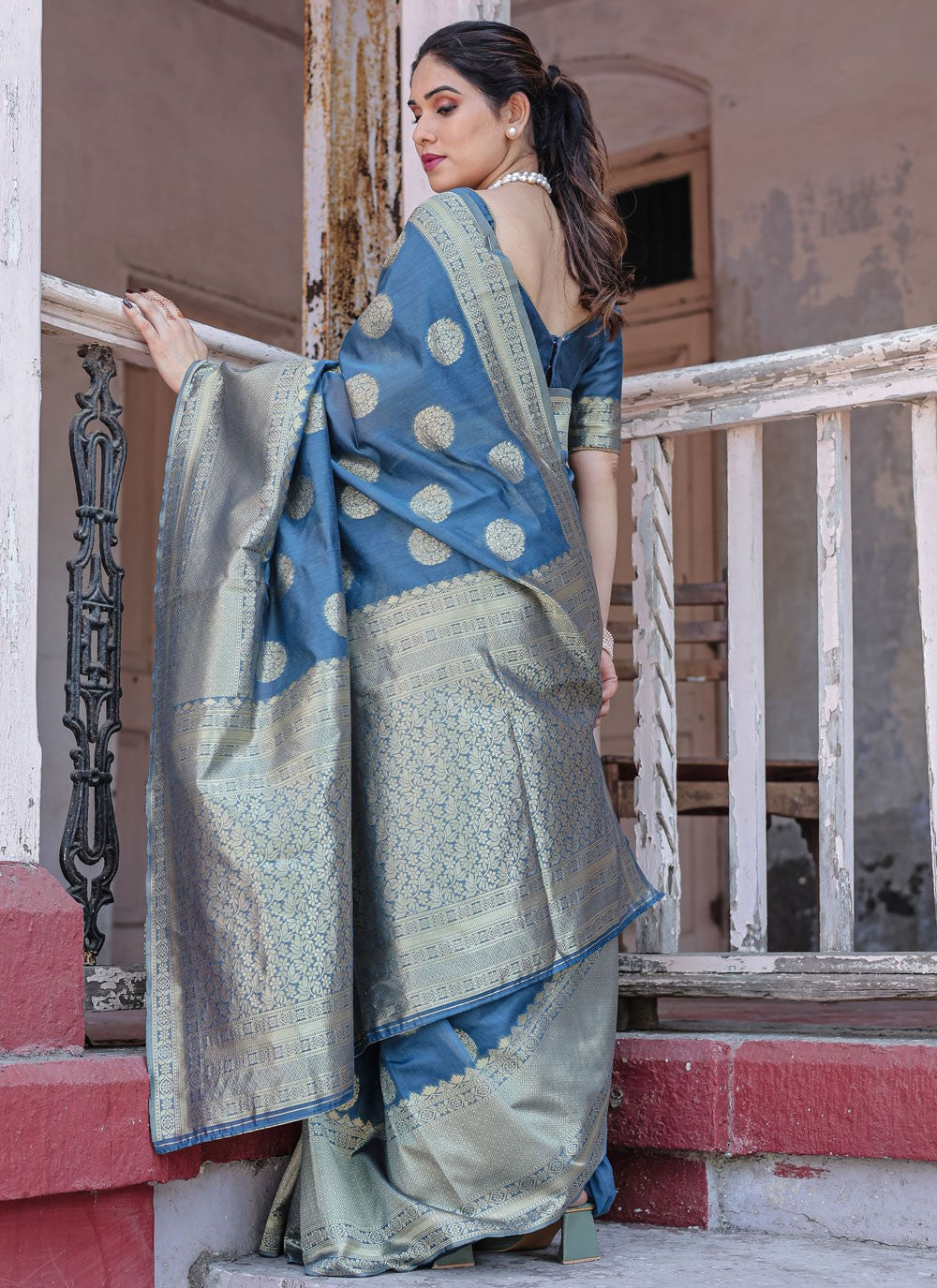 Classic Woven Chanderi Silk Saree - S7288
